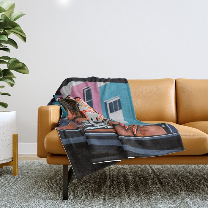 Vintage LA Throw Blanket Gallery Image 1