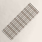 Checkered, Plaid Prints, Warm Brown Yoga Mat Gallery Image 1