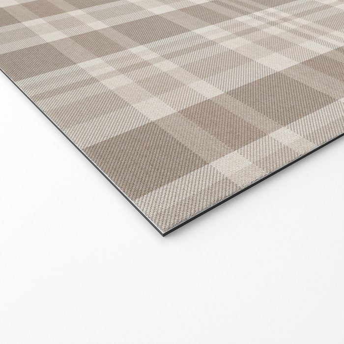 Checkered, Plaid Prints, Warm Brown Welcome Mat Gallery Image 2