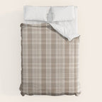 Checkered, Plaid Prints, Warm Brown Duvet Cover Gallery Image 6