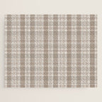 Checkered, Plaid Prints, Warm Brown Jigsaw Puzzle Gallery Image 1