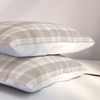 Checkered, Plaid Prints, Warm Brown Pillow Sham Gallery Image 3