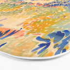 Henri-Edmond Cross Neo-Impressionism Pointillism The Artist's Garden at St. Clair Watercolor Paintin Bath Mat Gallery Image 3