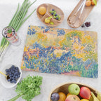 Henri-Edmond Cross Neo-Impressionism Pointillism The Artist's Garden at St. Clair Watercolor Paintin Cutting Board Gallery Image 2