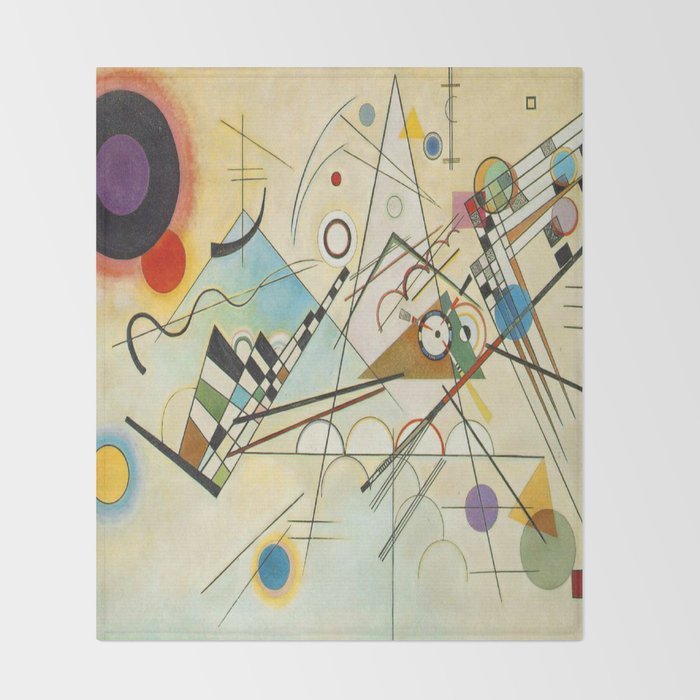 Wassily Kandinsky Composition 8 Throw Blanket Gallery Image 2