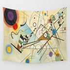 Wassily Kandinsky Composition 8 Wall Tapestry Gallery Image 4