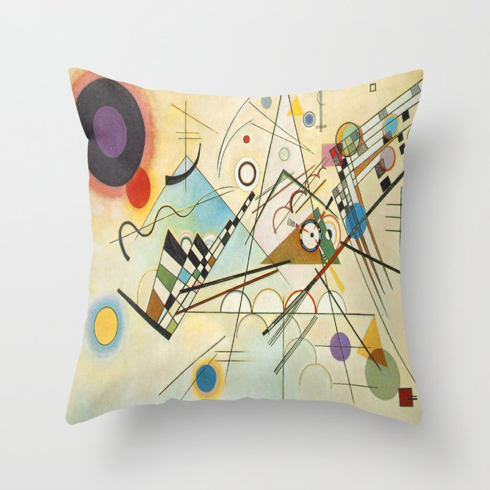 Wassily Kandinsky Composition 8 Throw Pillow Gallery Image 1