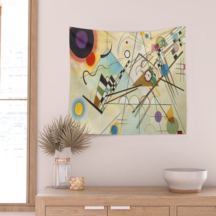 Wassily Kandinsky Composition 8 Wall Tapestry Gallery Image 2