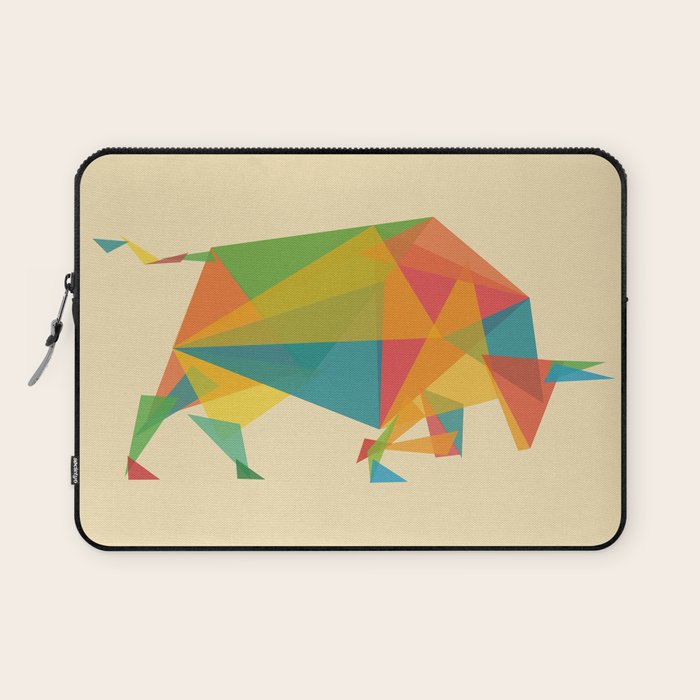 Fractal Geometric Bull Laptop Sleeve Gallery Image 1