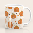 Happy Pumpkins - Beige Coffee Mug Gallery Image 1