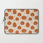 Happy Pumpkins - Beige Laptop Sleeve Gallery Image 1