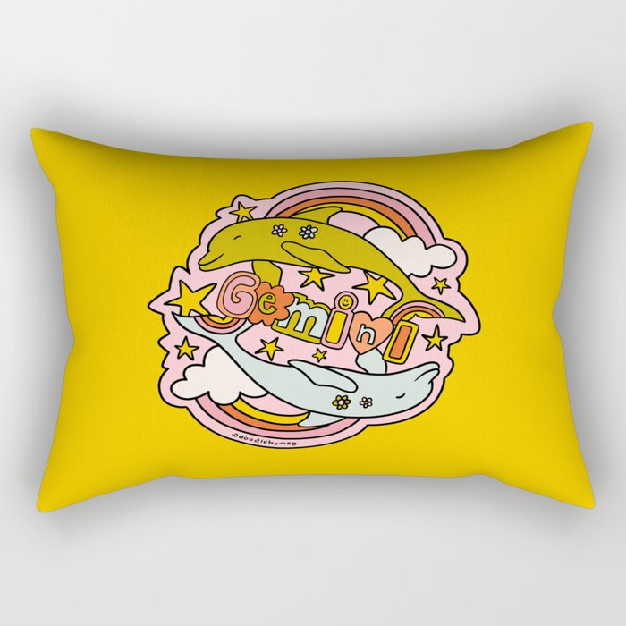 Gemini Dolphin Rectangular Pillow Gallery Image 1