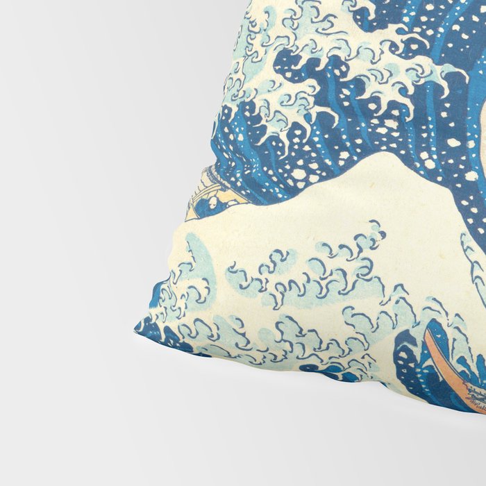 Japanese Woodblock Print The Great Wave of Kanagawa by Katsushika Hokusai Pillow Sham Gallery Image 4