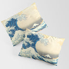 Japanese Woodblock Print The Great Wave of Kanagawa by Katsushika Hokusai Pillow Sham Gallery Image 3