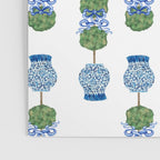 Chinoiserie Ginger Jar Jars Topiary Pattern Poster Gallery Image 3