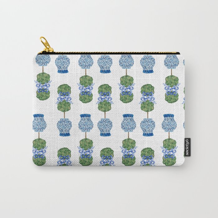 Chinoiserie Ginger Jar Jars Topiary Pattern Carry All Pouch Gallery Image 1