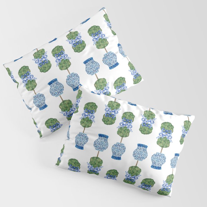 Chinoiserie Ginger Jar Jars Topiary Pattern Pillow Sham Gallery Image 3