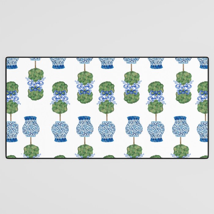 Chinoiserie Ginger Jar Jars Topiary Pattern Desk Mat Gallery Image 3