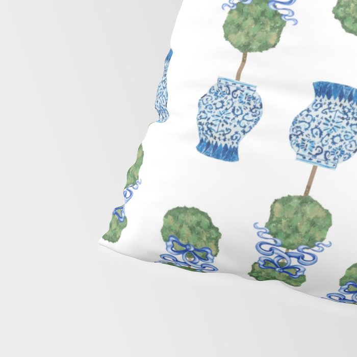 Chinoiserie Ginger Jar Jars Topiary Pattern Pillow Sham Gallery Image 4