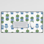 Chinoiserie Ginger Jar Jars Topiary Pattern Desk Mat Gallery Image 1