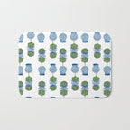 Chinoiserie Ginger Jar Jars Topiary Pattern Bath Mat Gallery Image 1