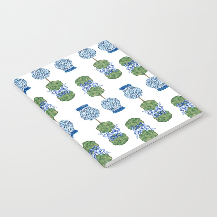 Chinoiserie Ginger Jar Jars Topiary Pattern Notebook