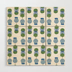 Chinoiserie Ginger Jar Jars Topiary Pattern Wood Wall Art Gallery Image 1