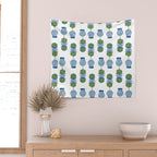 Chinoiserie Ginger Jar Jars Topiary Pattern Wall Tapestry Gallery Image 2