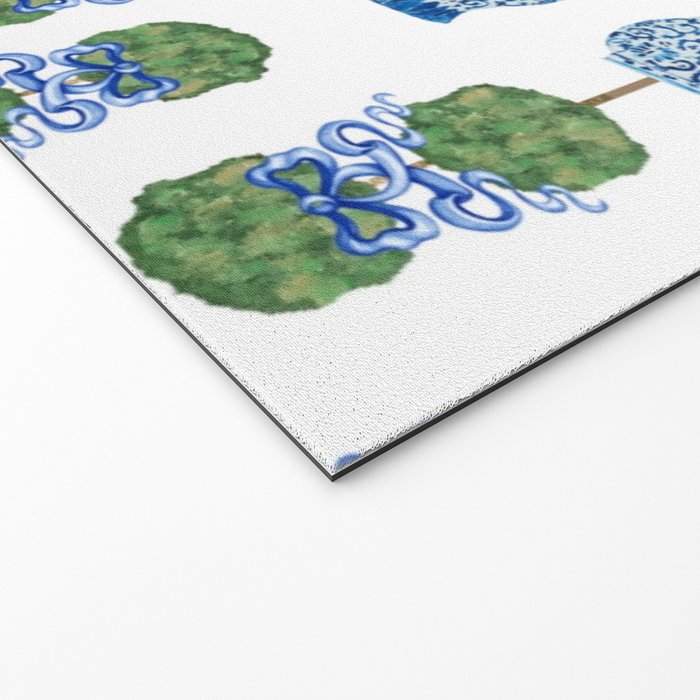 Chinoiserie Ginger Jar Jars Topiary Pattern Welcome Mat Gallery Image 2