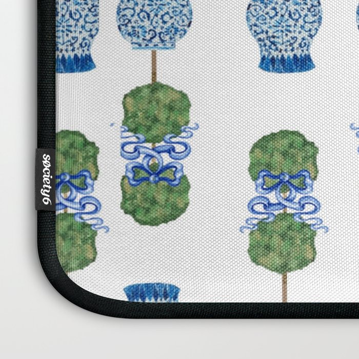 Chinoiserie Ginger Jar Jars Topiary Pattern Laptop Sleeve Gallery Image 3