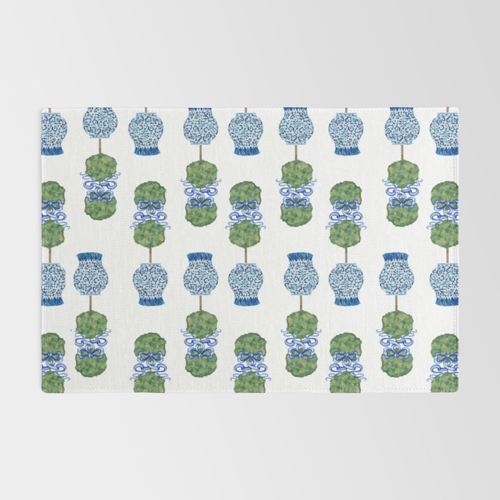 Chinoiserie Ginger Jar Jars Topiary Pattern Rug Gallery Image 2