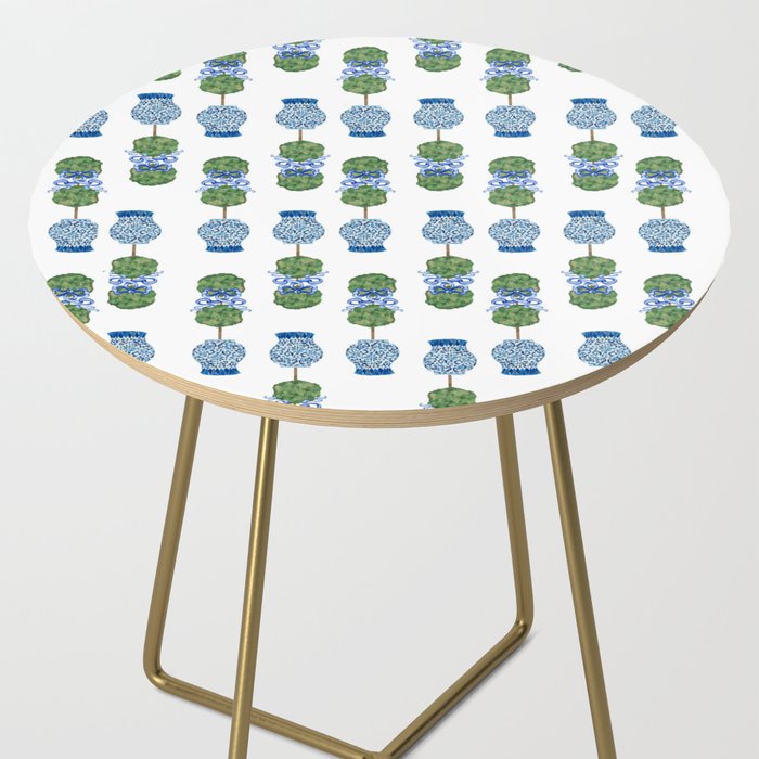 Chinoiserie Ginger Jar Jars Topiary Pattern Side Table Gallery Image 2