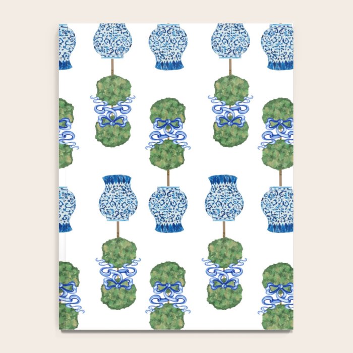 Chinoiserie Ginger Jar Jars Topiary Pattern Notebook Gallery Image 4
