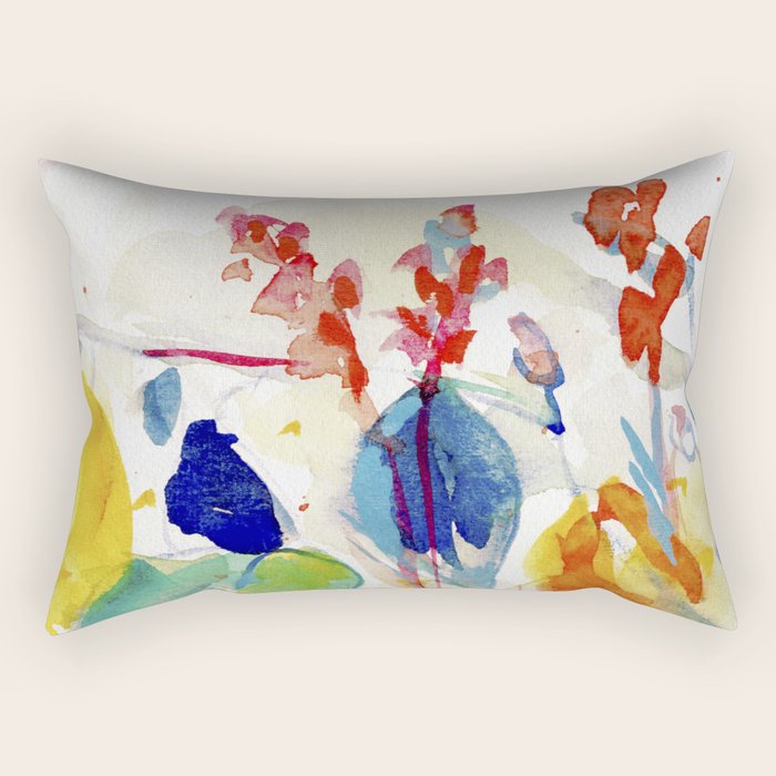 floral summer Rectangular Pillow Gallery Image 2
