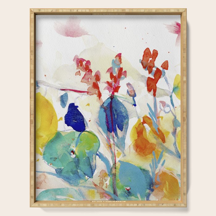 floral summer Serving Tray Gallery Image 1