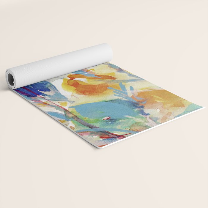 floral summer Yoga Mat Gallery Image 2