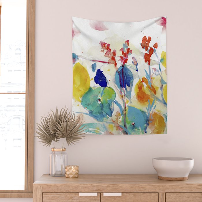 floral summer Wall Tapestry Gallery Image 2