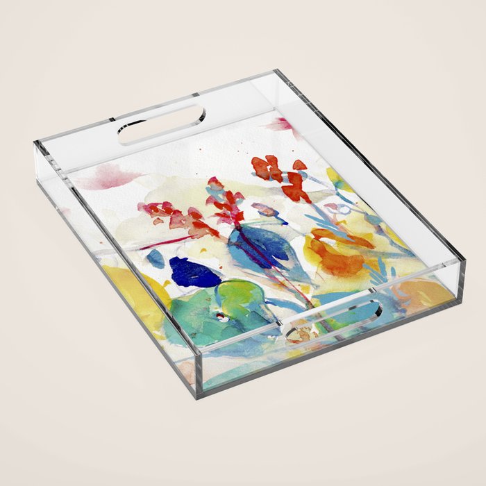 floral summer Acrylic Tray Gallery Image 1