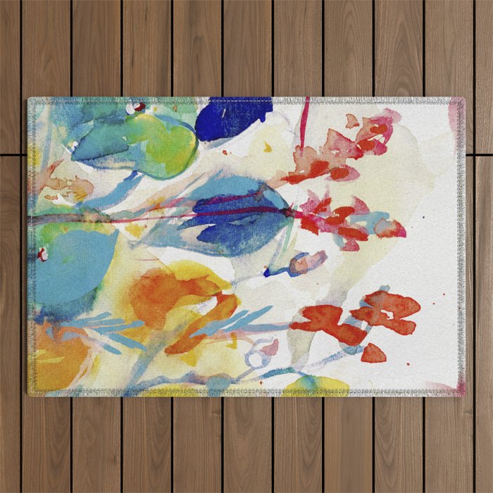 floral summer Outdoor Rug Gallery Image 1