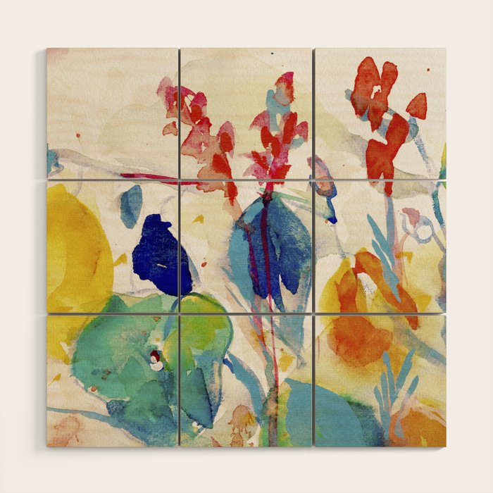 floral summer Wood Wall Art Gallery Image 1