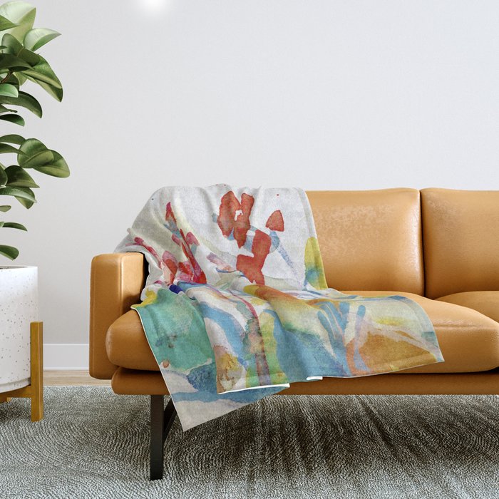 floral summer Throw Blanket Gallery Image 1