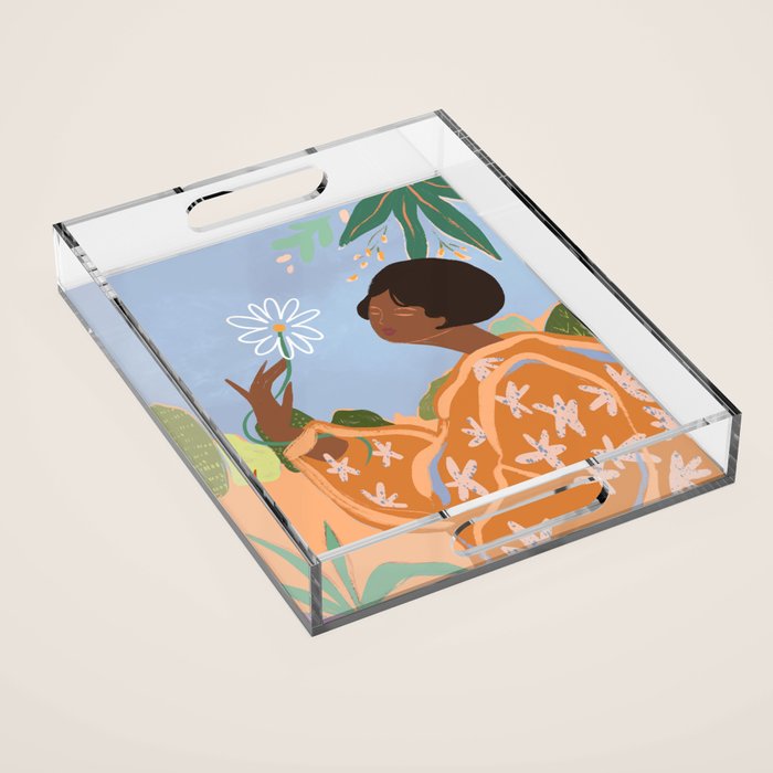Spring Flower Acrylic Tray Gallery Image 1