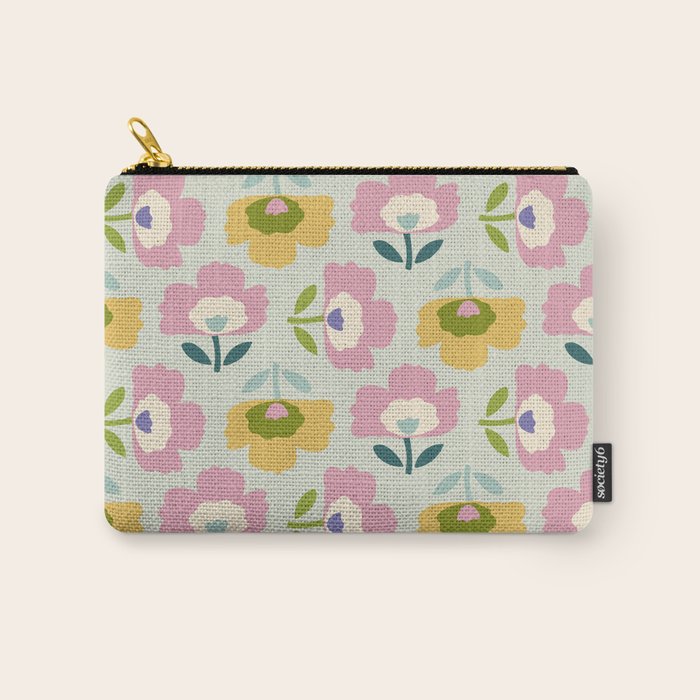 Scandinavian Floral  Carry All Pouch Gallery Image 1