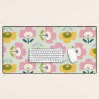 Scandinavian Floral  Desk Mat Gallery Image 1