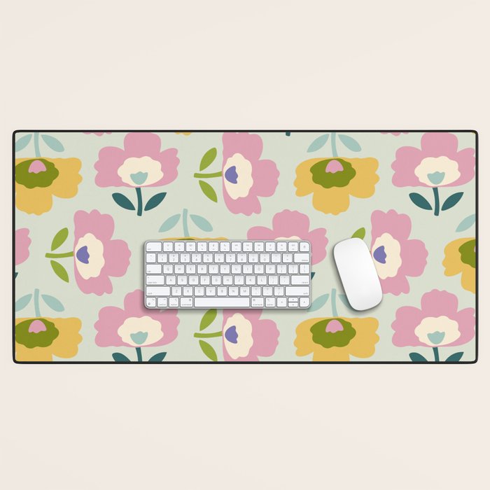Scandinavian Floral  Desk Mat Gallery Image 1