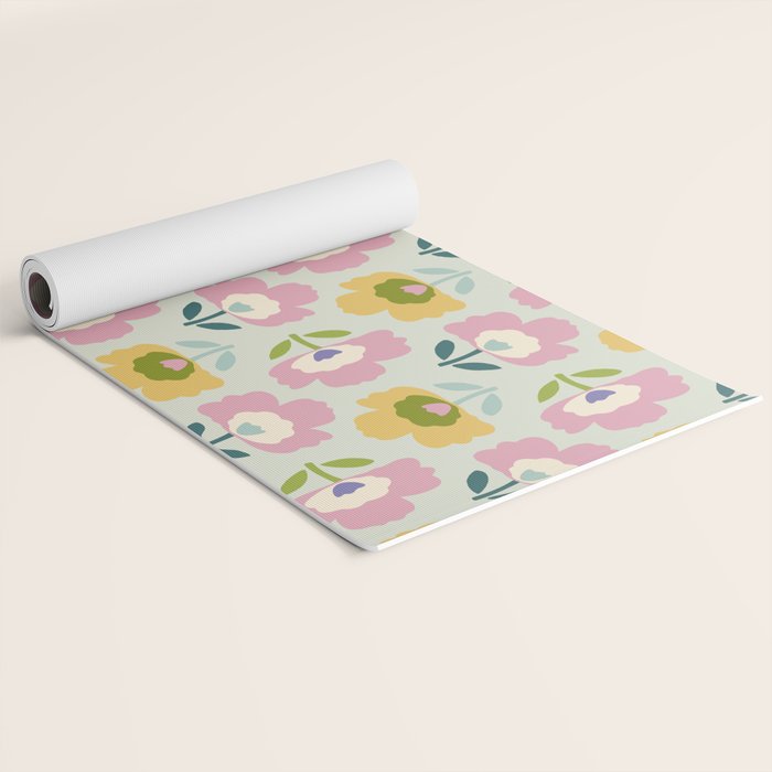 Scandinavian Floral  Yoga Mat Gallery Image 2