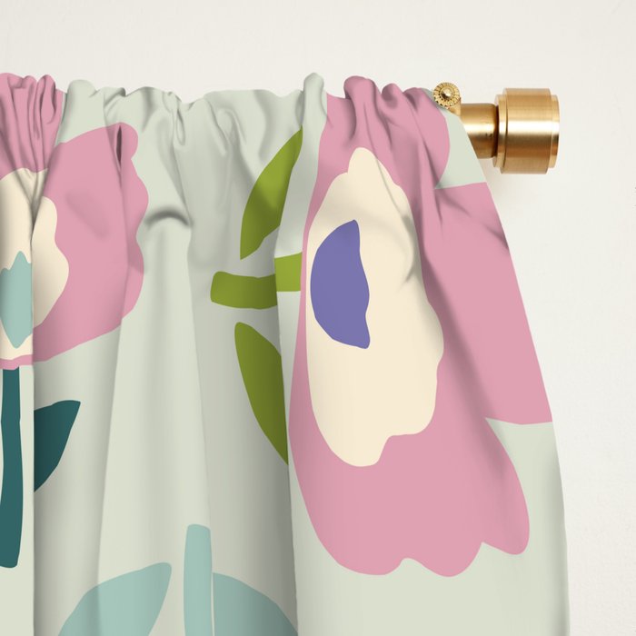 Scandinavian Floral  Window Curtain Gallery Image 2