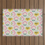 Scandinavian Floral  Outdoor Rug Gallery Image 1