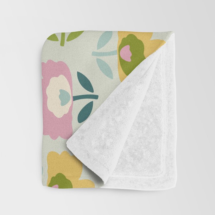 Scandinavian Floral  Throw Blanket Gallery Image 3