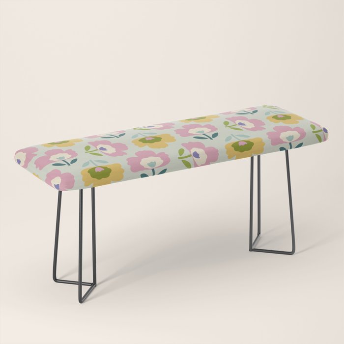 Scandinavian Floral  Bench Gallery Image 1